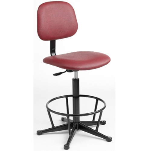 Industrial Upholstered Chair Heavy Duty Foot Ring High